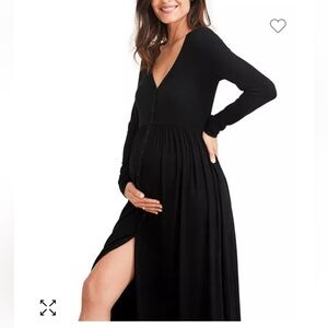 Hatch the Softest Rib Knit Maternity and Nursing Dress